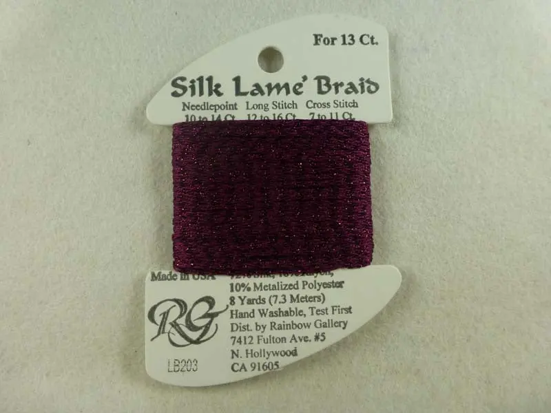 Silk Lame Braid Lb203 Magenta Purple 1