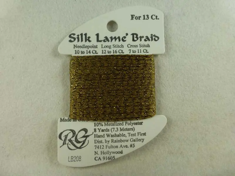 Silk Lame Braid Lb208 Antique Bronze 1
