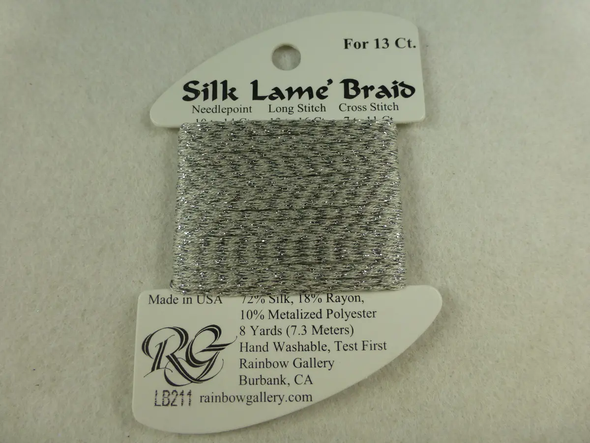 Silk Lame Braid Lb211 Glacier Gray 1