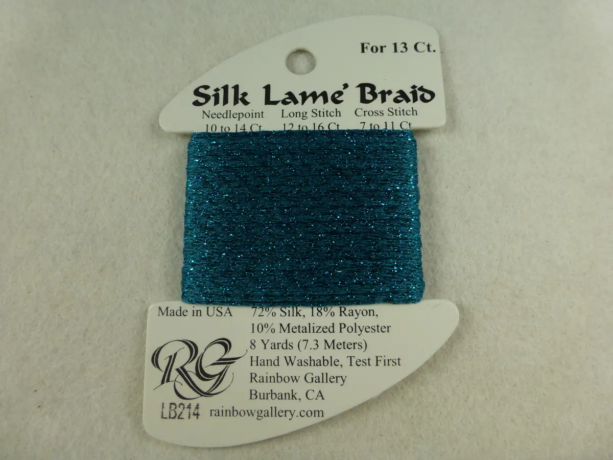 Silk Lame Braid Lb214 Lake Blue 1