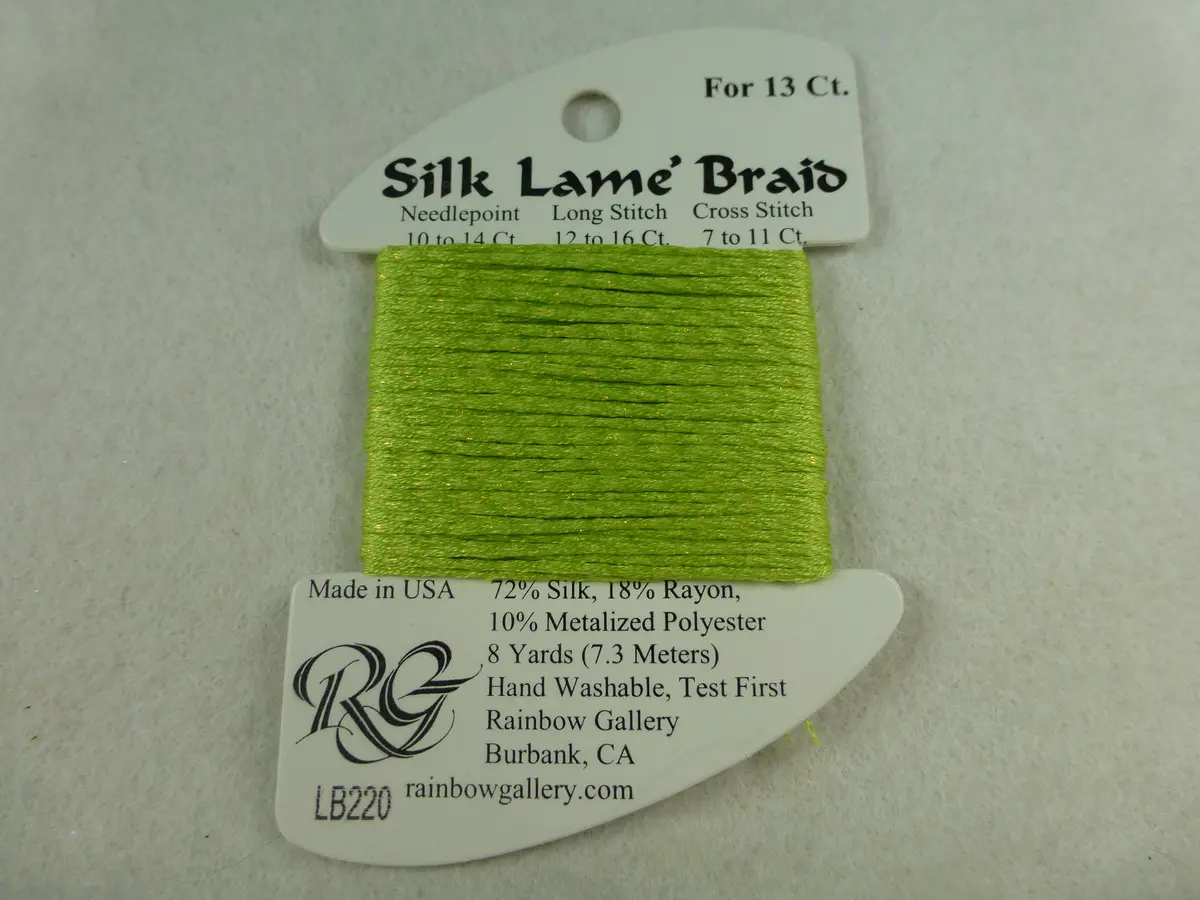 Silk Lame Braid Lb220 Lemon Grass 1