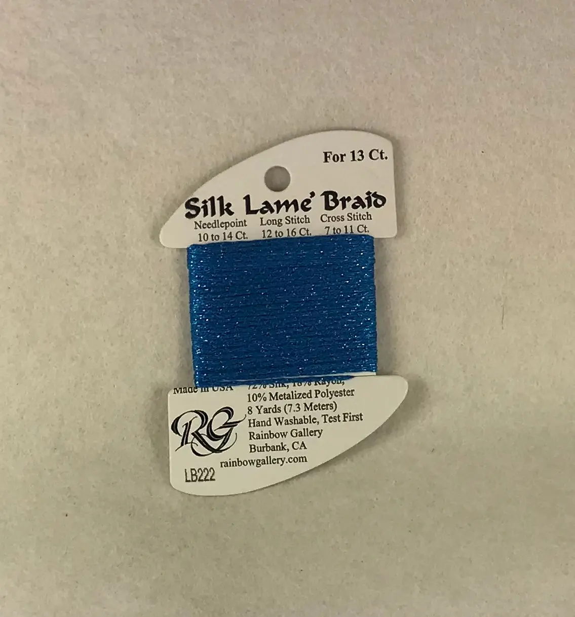 Silk Lame Braid Lb222 Brilliant Blue 1