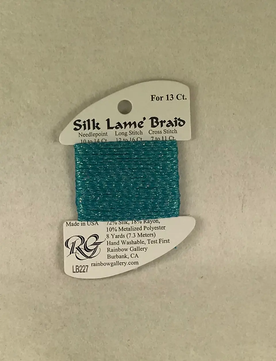 Silk Lame Braid Lb227 Aruba Blue 1
