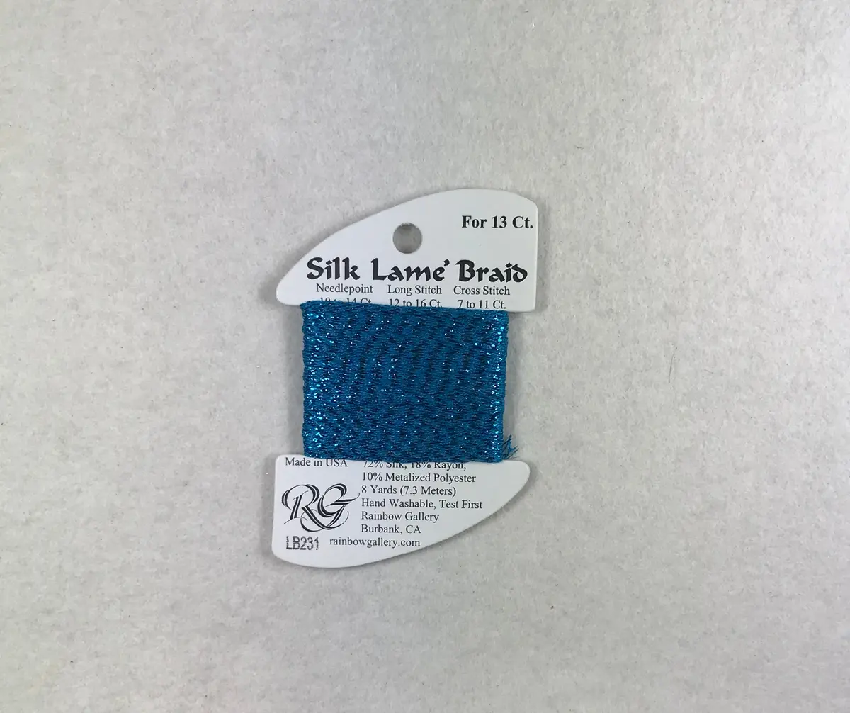 Silk Lame Braid Lb231 Blue Jewell 1