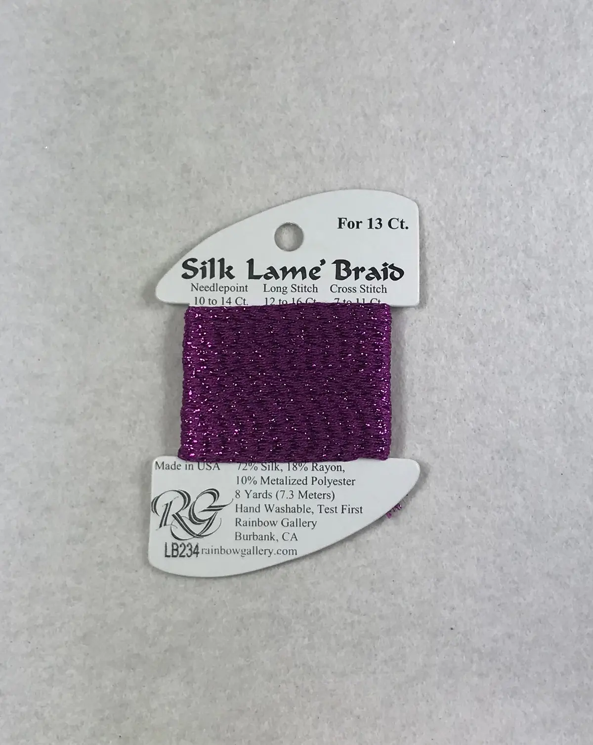 Silk Lame Braid Lb234 Striking Purple 1