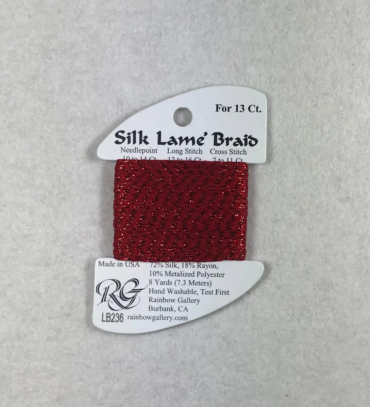 Silk Lame Braid Lb236 True Red 1