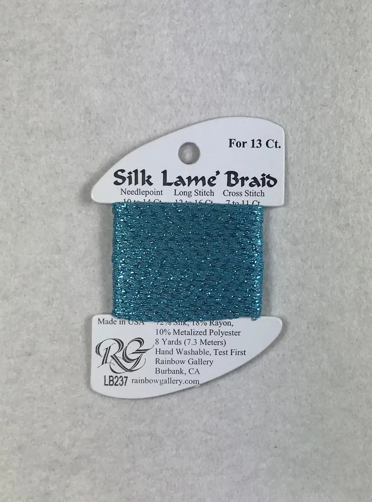 Silk Lame Braid Lb237 Aqua Bay 1