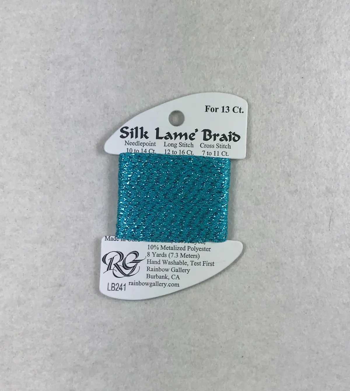 Silk Lame Braid Lb241 Scuba Blue 1