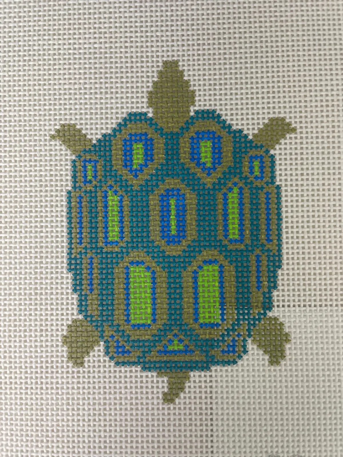 *Stitching With Stacey Needlepoint Designs Green Turtle 1
