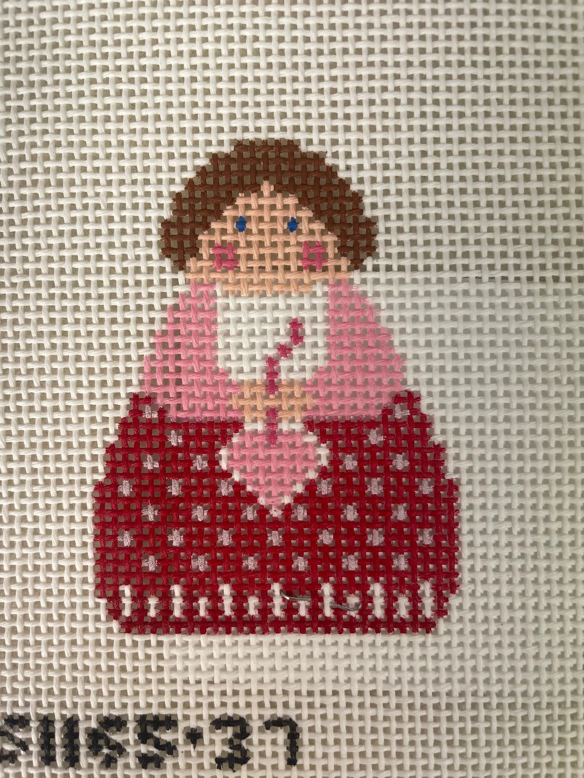 Stitch It's Si165-37 Red Angel With Pink Heart 1
