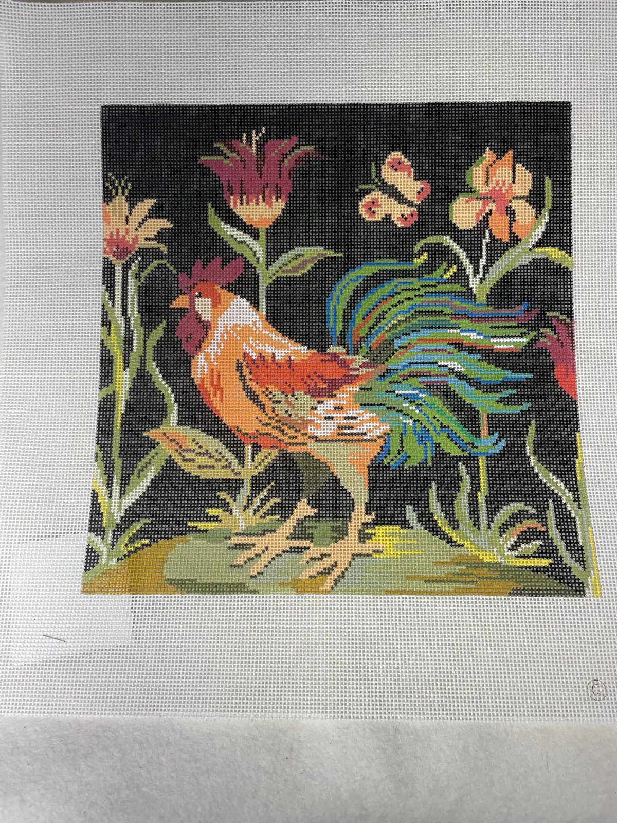 * Birds Of A Feather Sw101 Rooster With Tulips 1