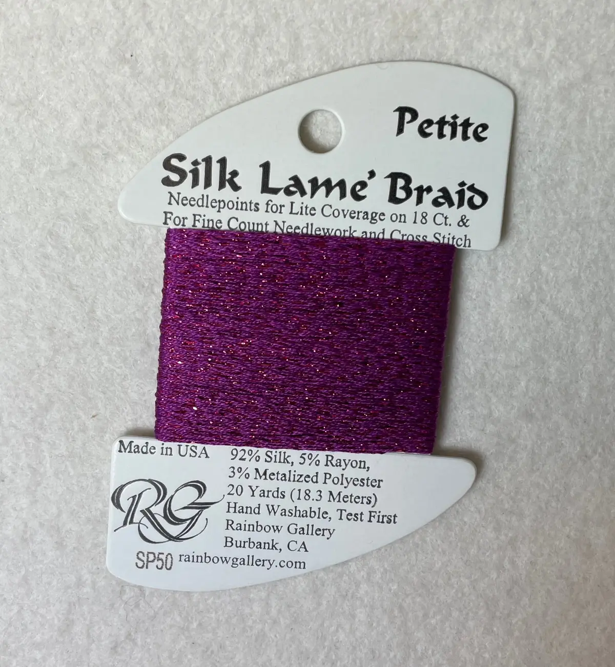 Petite Silk Lame Braid Sp50 Fuschia 1