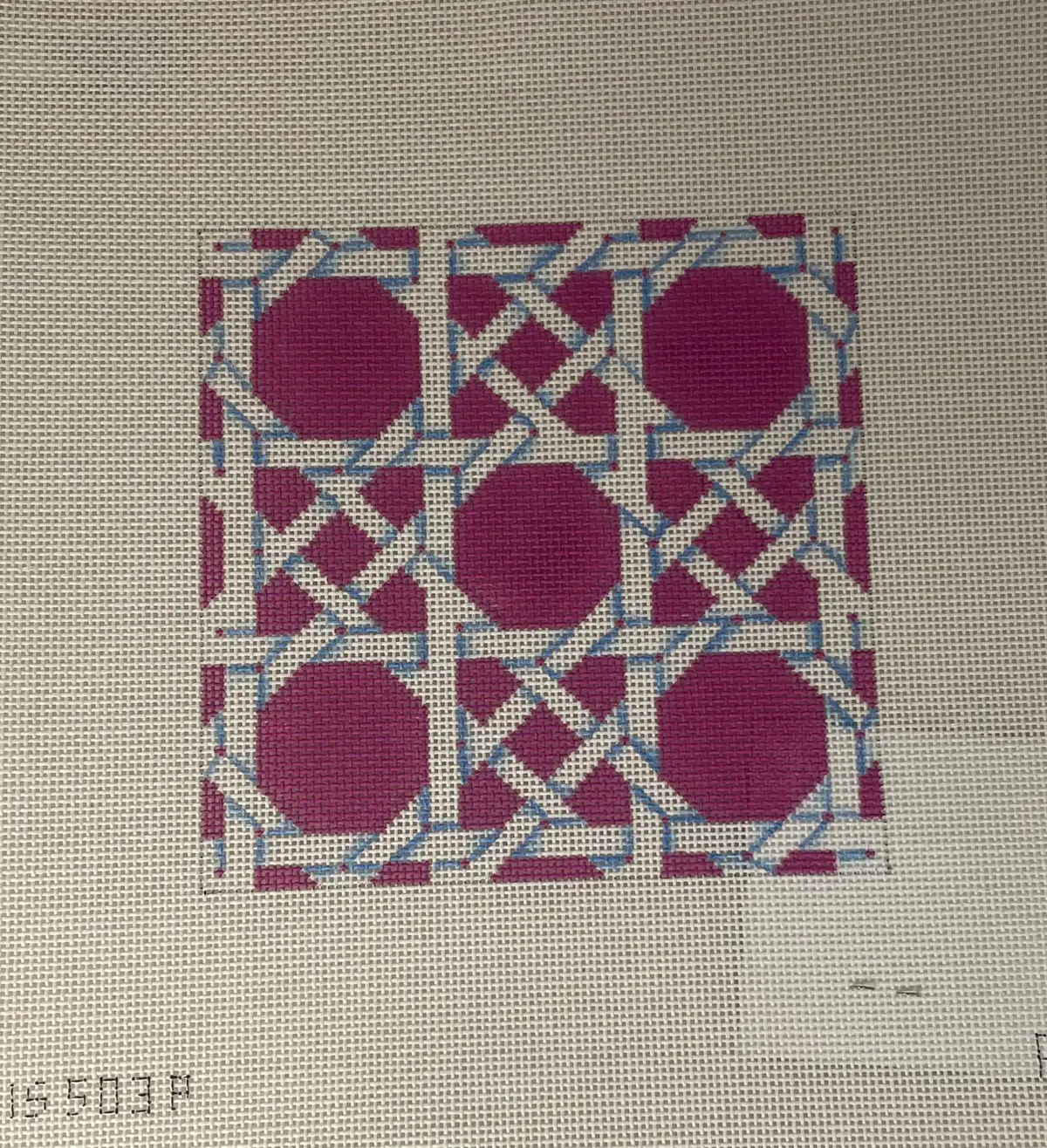 * Associated Talents Is503p Pink/White Caning Square Insert 1