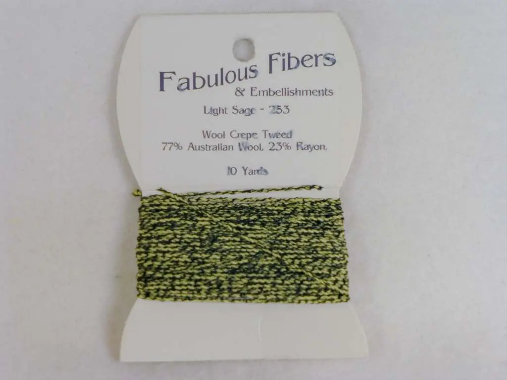 Wool Crepe Tweed 253 Light Sage 1