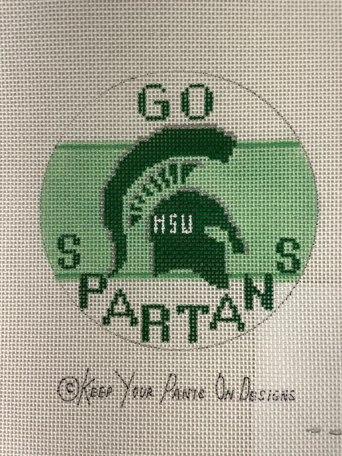 * Cbk Needlepoint Collections 590 Msu Spartans Logo 1