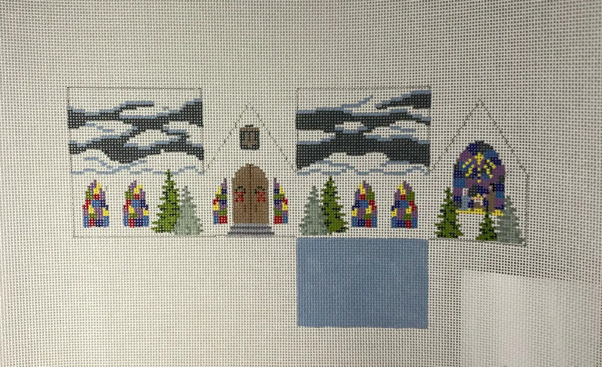 * Susan Roberts Needlepoint 5503-18 Church Mini-House 1