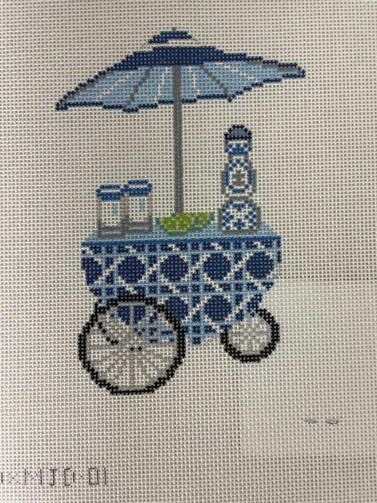 * Morgan Julia Designs Pldxmjd01 Blue Cane Tequila Cart 1