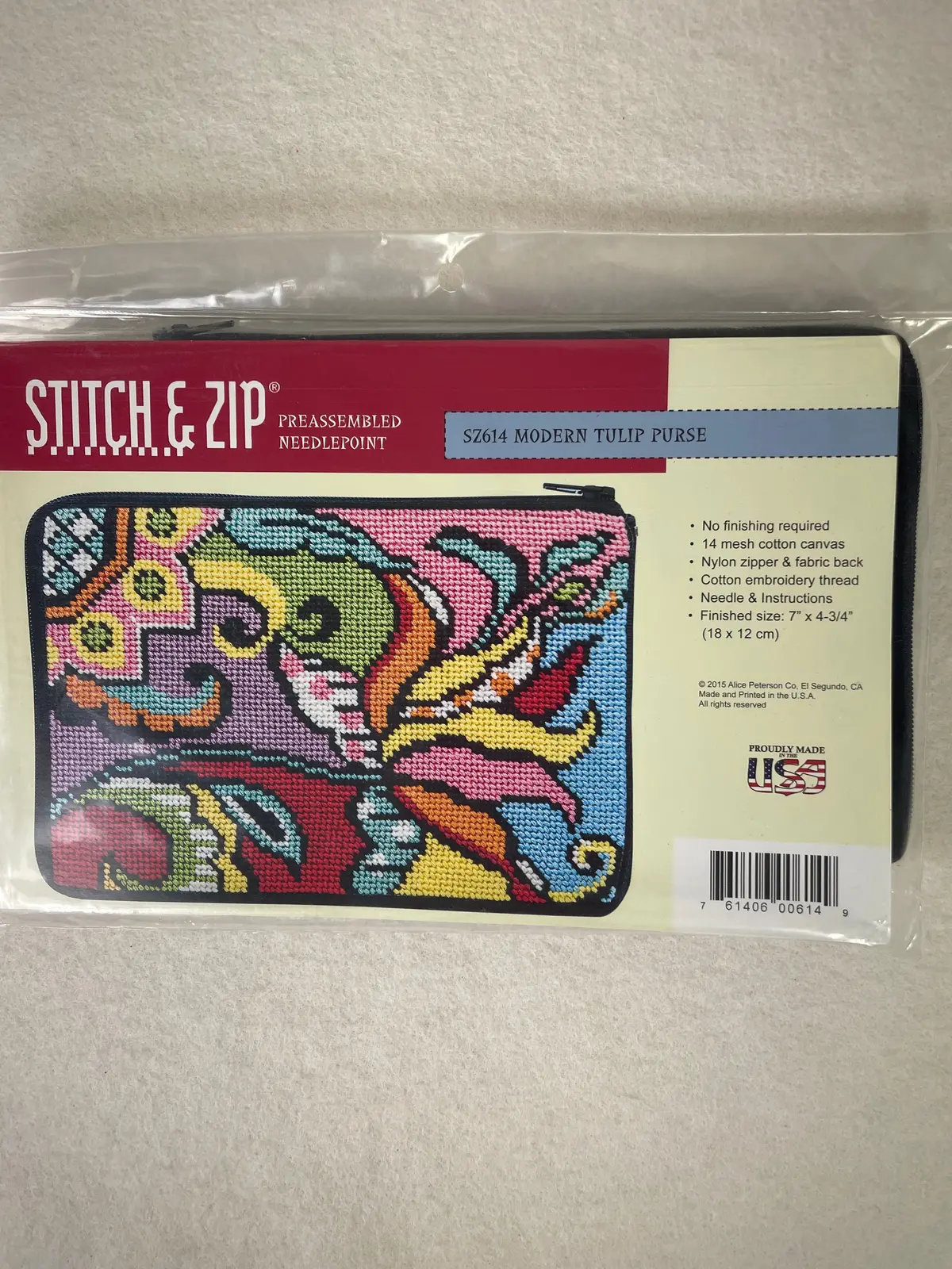 Alice Peterson Stitch And Zip Sz614 Modern Tulip Cosmetic 1
