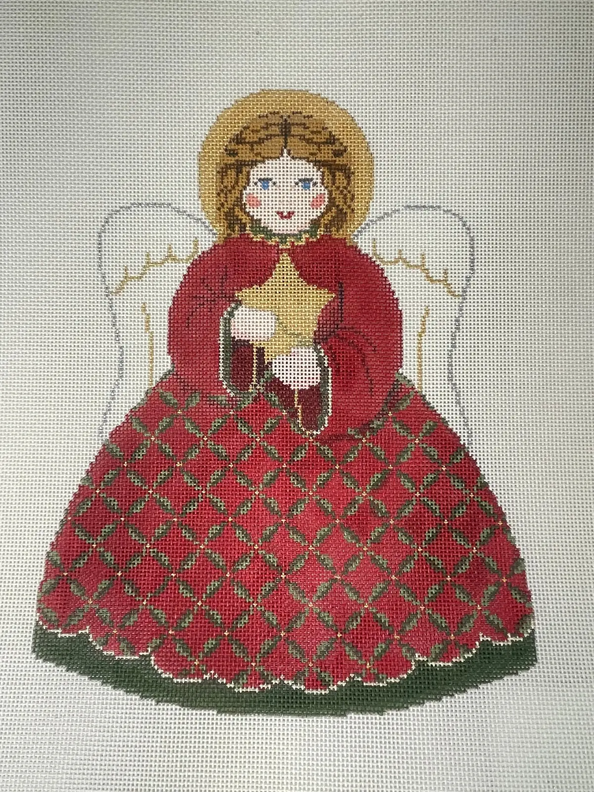 *Susan Roberts Needlepoint 3399F/B Angel Tree Topper 1