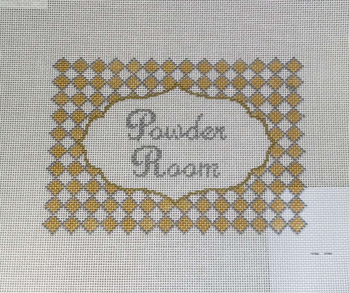 Susan Roberts Needlepoint 0877 Powder Room, Diamonds #13 1