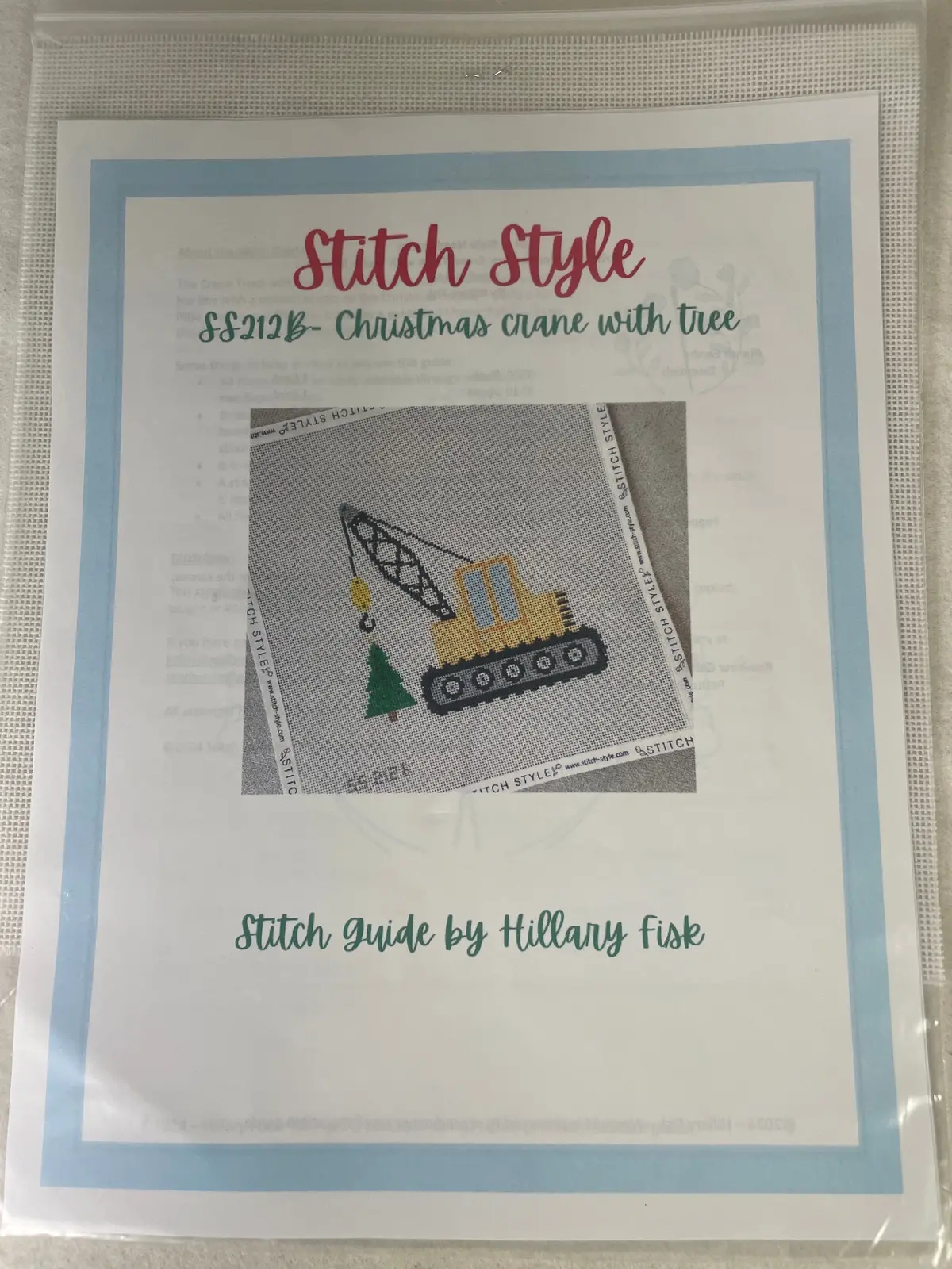 * Stitch Style Ss212b Christmas Crane With Tree- Stitch Guide By Jinny Mcauliffe 1