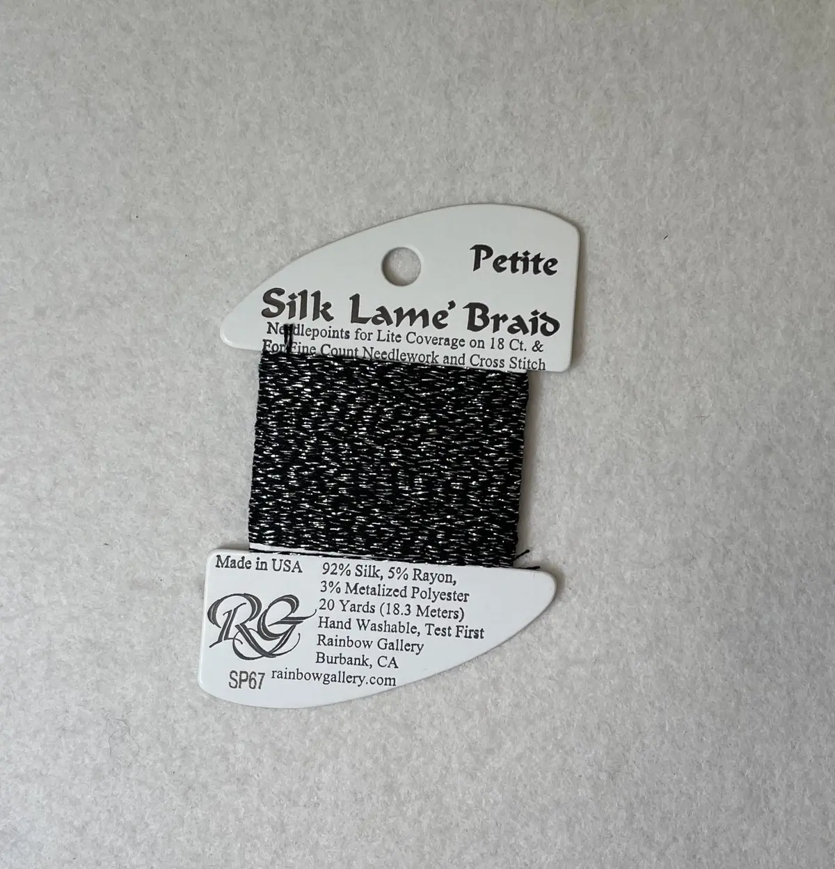 Petite Silk Lame Braid Sp67 Antique Silver 1
