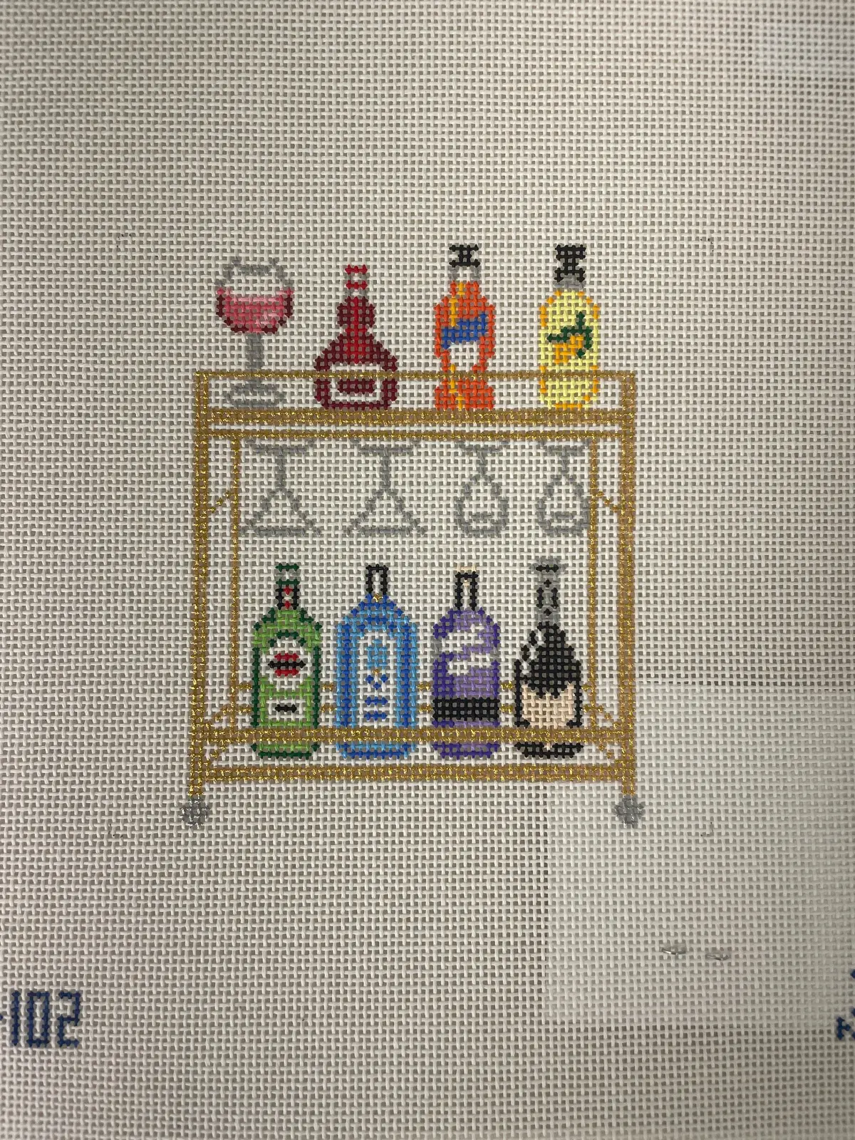 * Morgan Julia Designs Mjd102 Rainbow Bar Cart 1