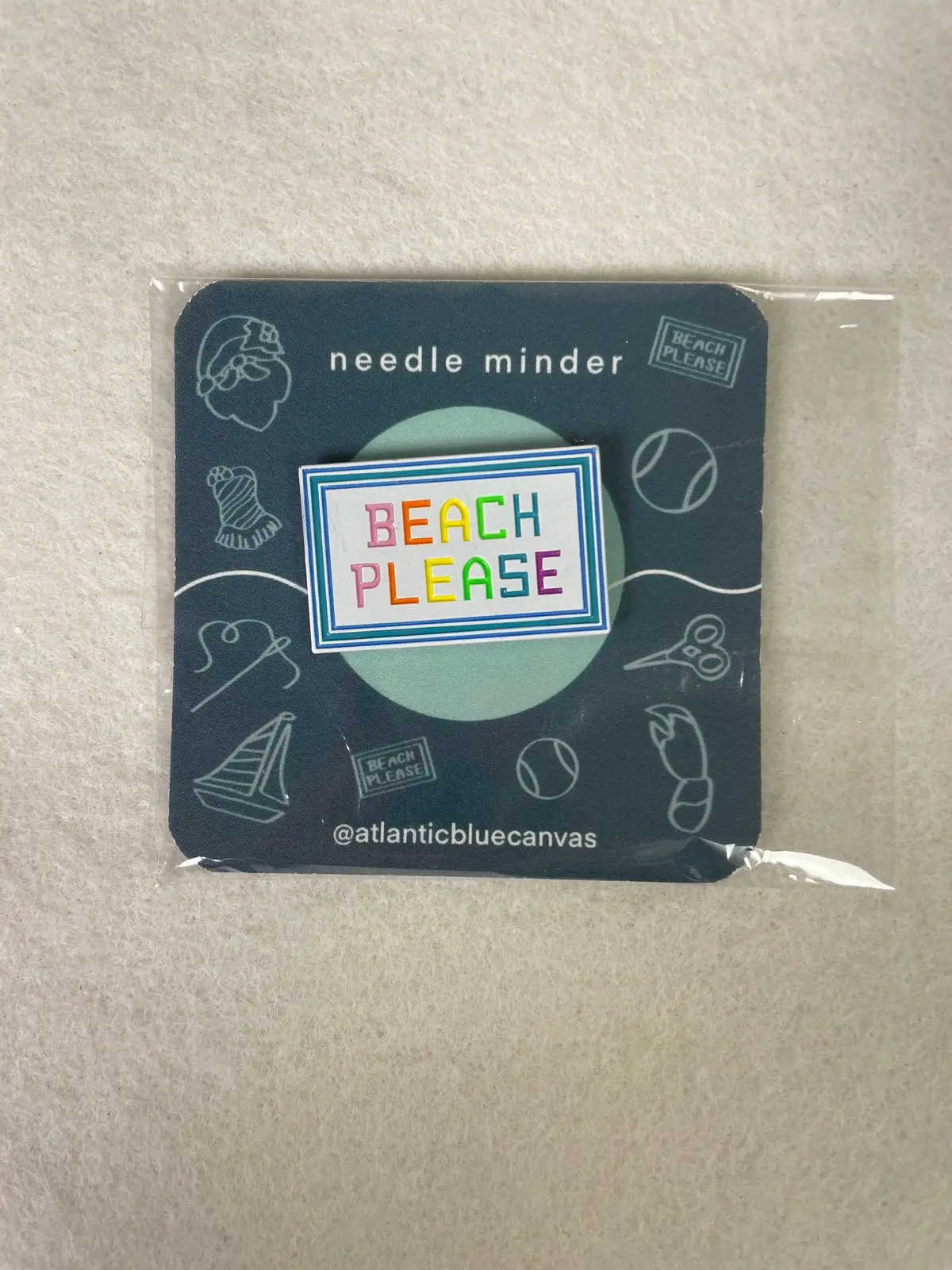 *Atlantic Blue Canvas Abc203 Beach Please Needleminder 1