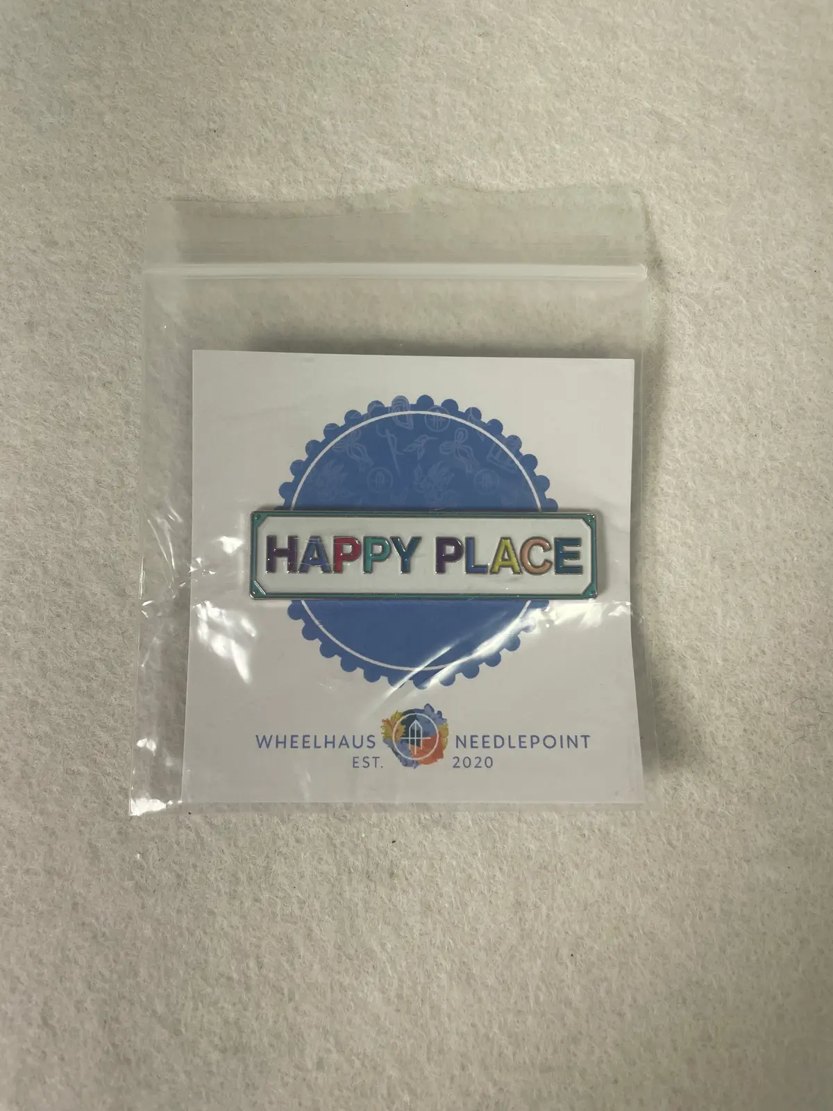 Wheelhaus Needlepoint Happy Place Needle Minder 1