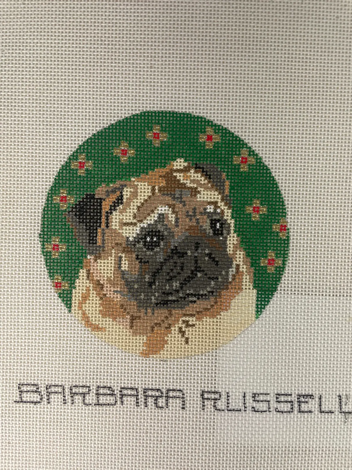 *Sale Barbara Russell 207 Pug Ornament 1