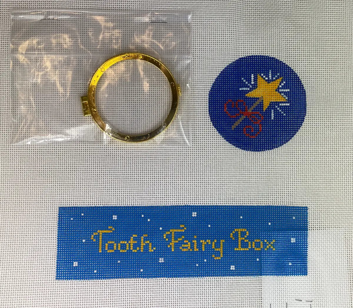 Kate Dickerson Limoges Box-Sm Round Tooth Fairy-Deep Blue 1