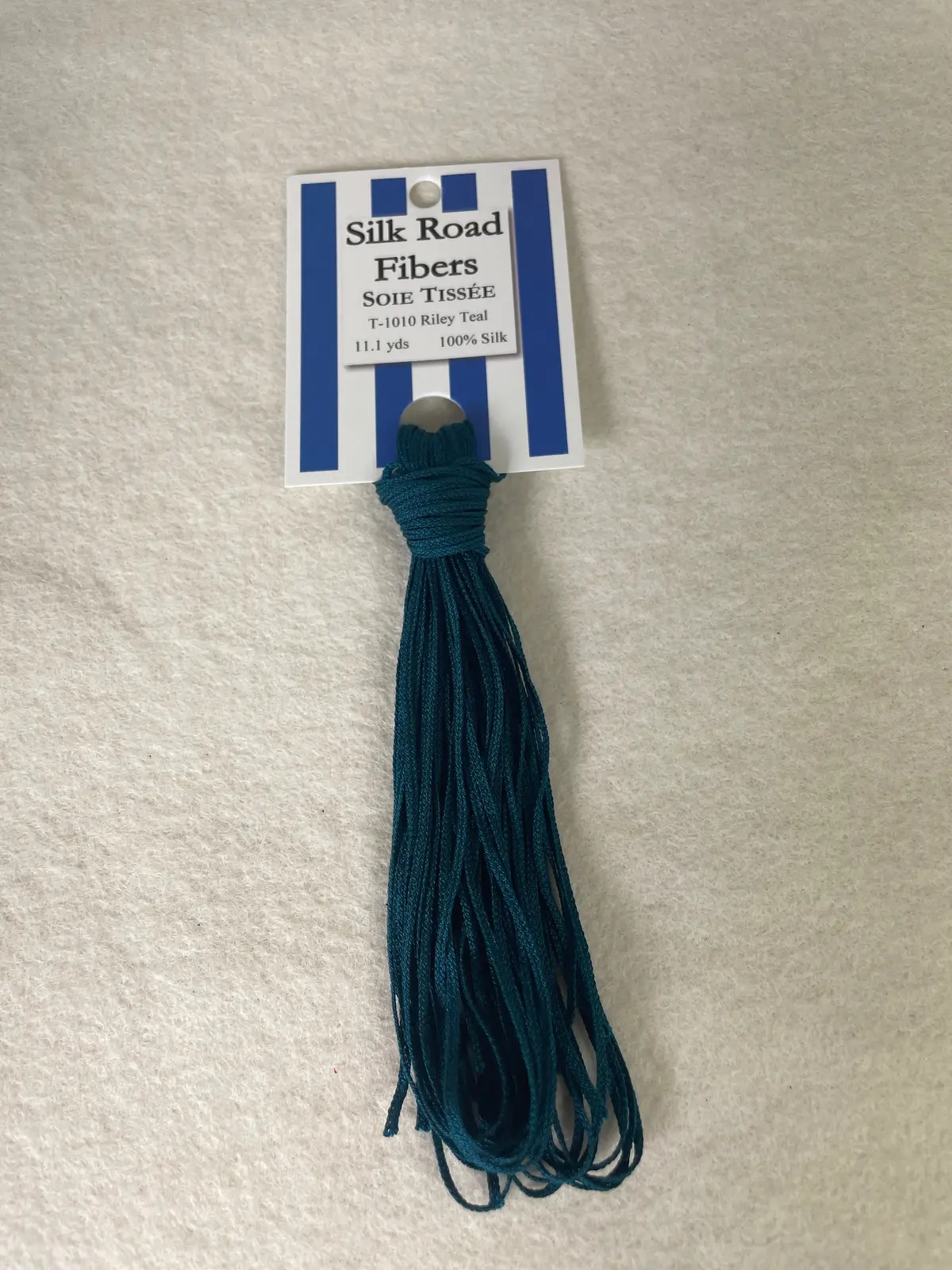 Silk Road Fibers T-1010 Riley Teal Soie Tissee 1