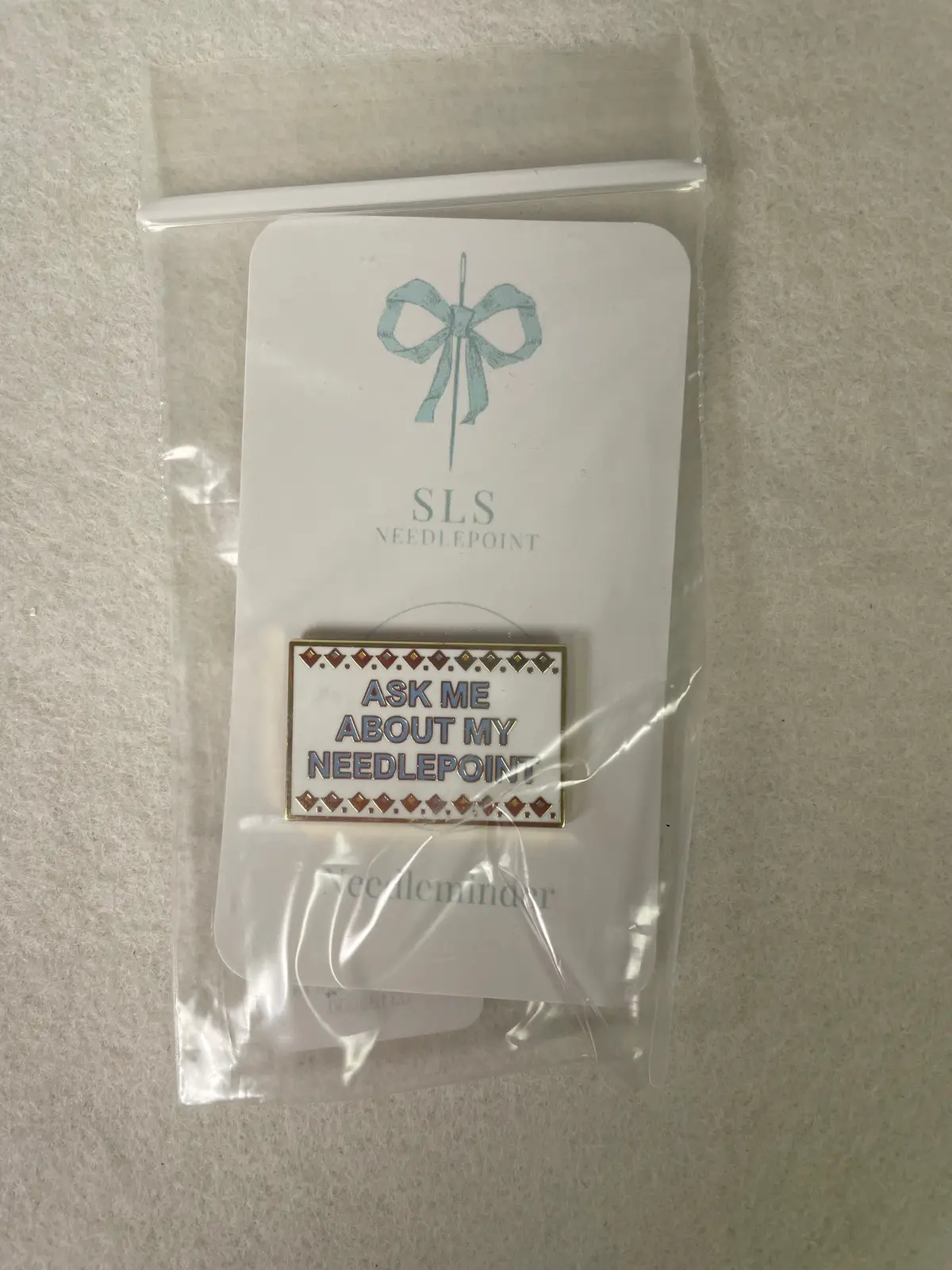 *Sls Needlepoint Ask Me About My Needlepoint Needleminder 1