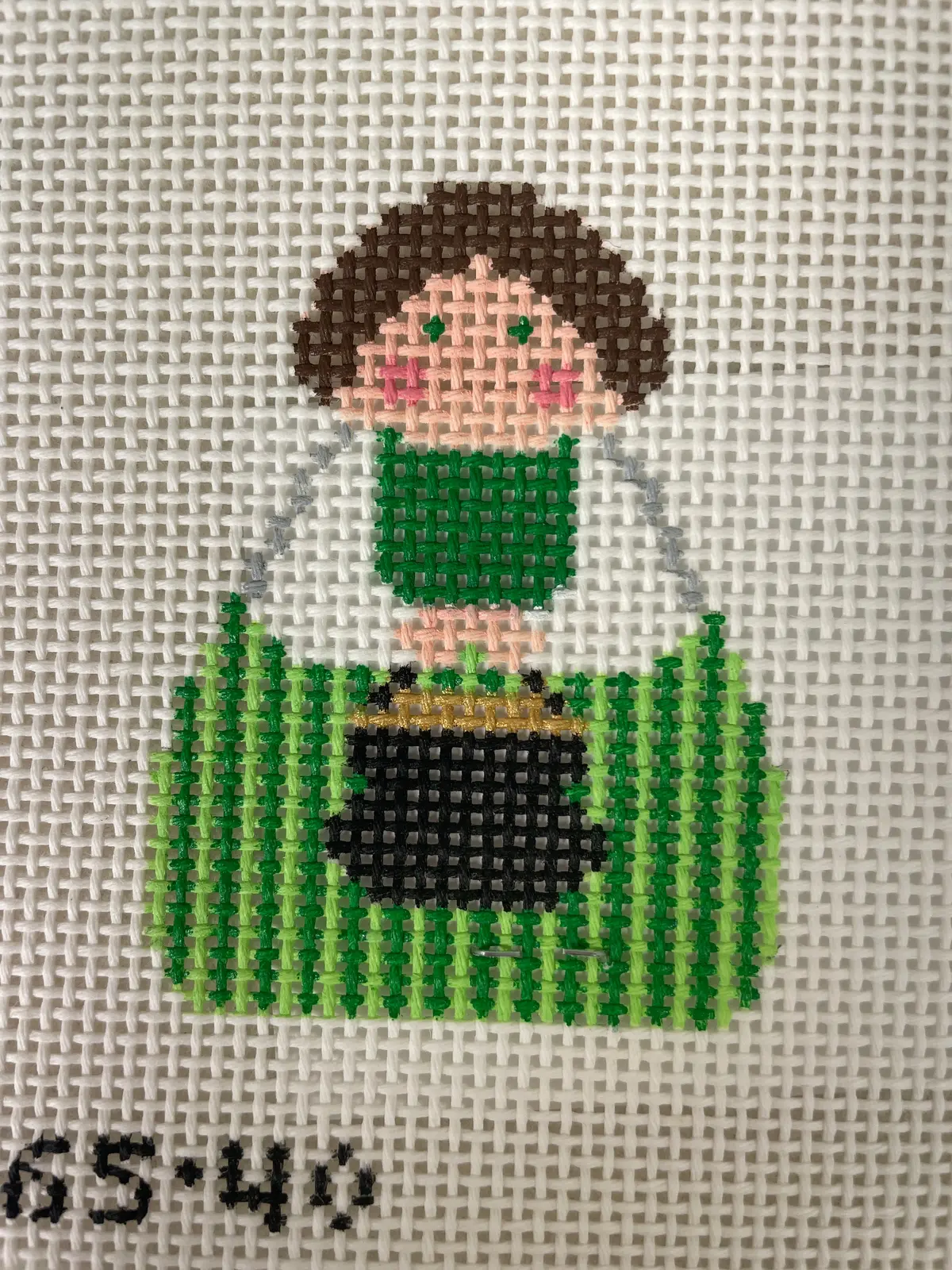 Stitch It's Si165-40 Green Angel With Pot Of Gold 1