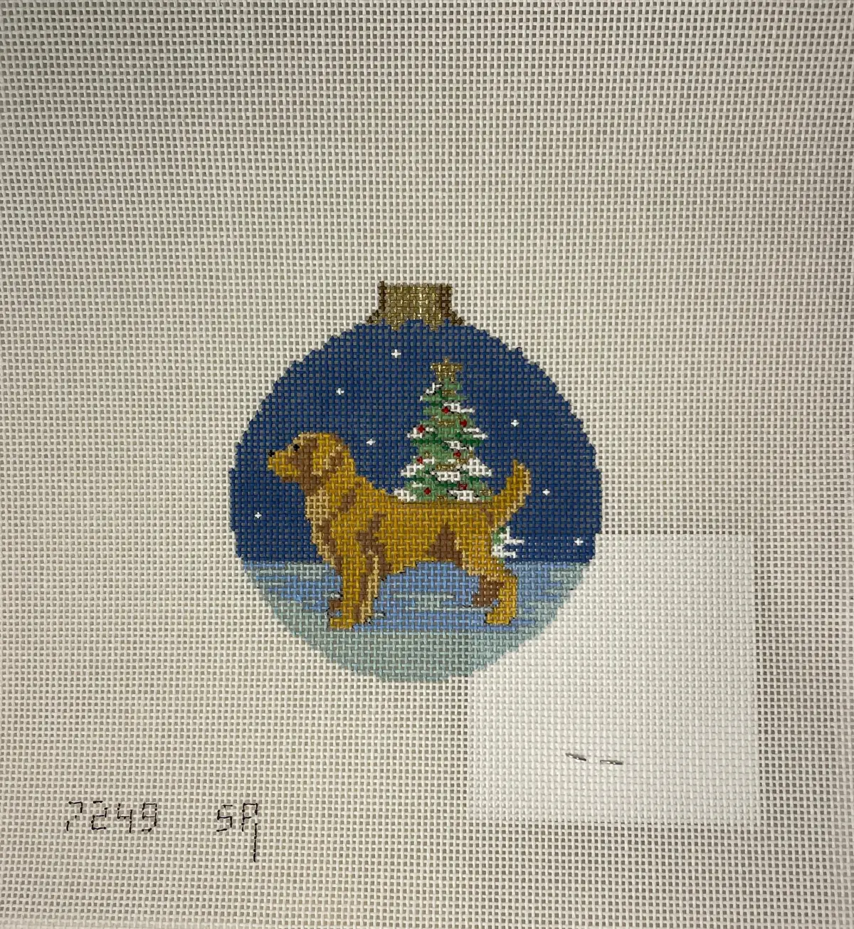 * Susan Roberts Needlepoint 7249 Golden Retriever Round 1