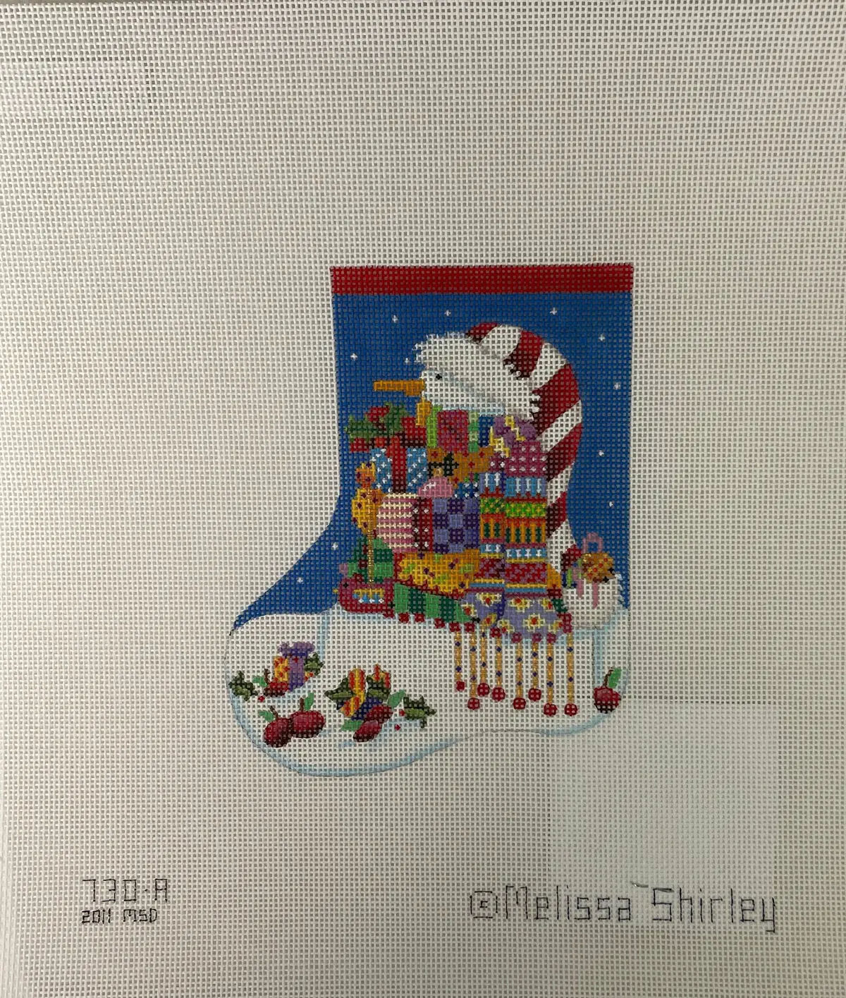 * Melissa Shirley 730A Nordic Snowman Mini Stocking 1