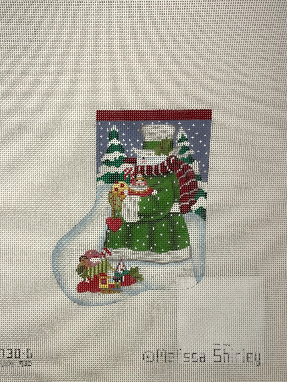 Melissa Shirley 730G Toyland Snowman Mini Stocking 1