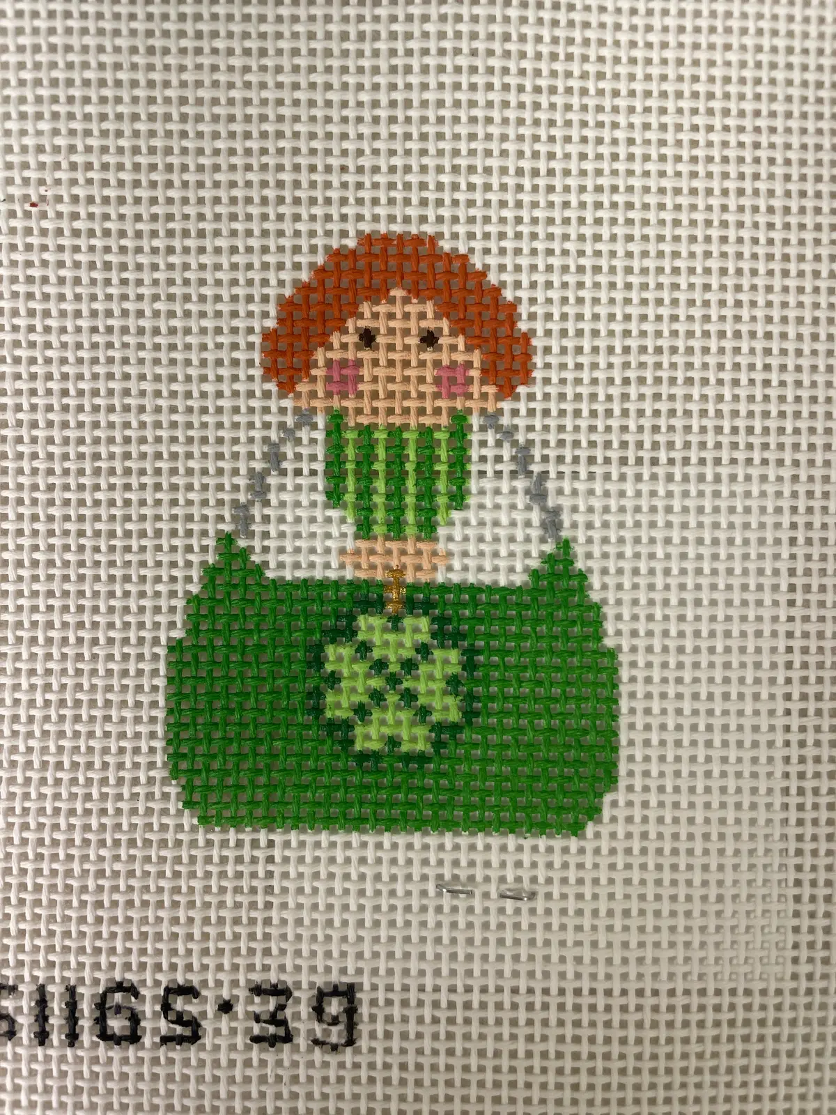 Stitch It's Si165-39 Green Angel With Shamrock 1