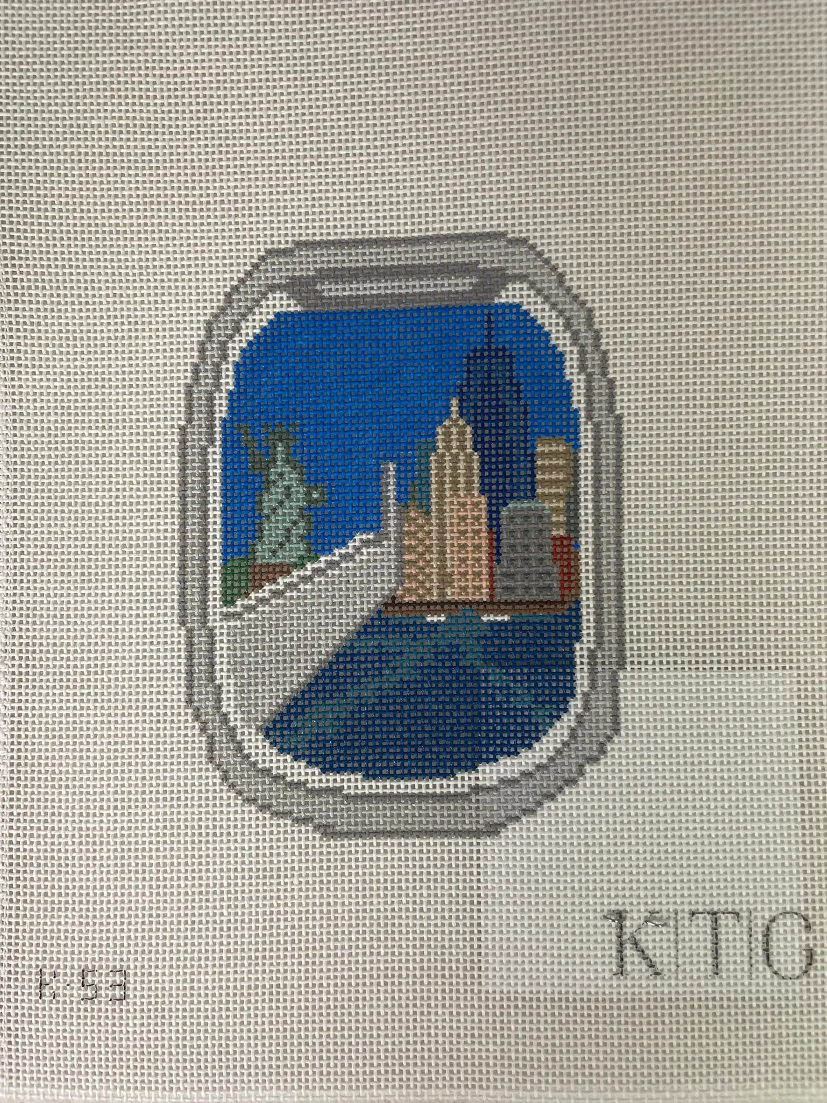 K.T.G. Needlepoint K53 Plane Window- Nyc 1