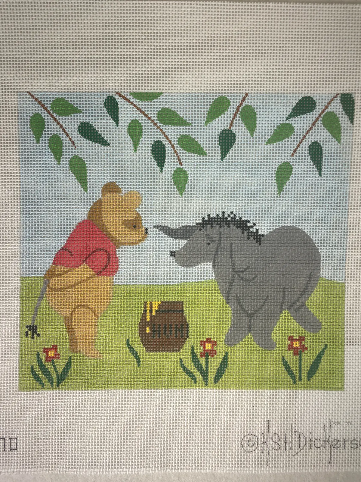 * Kate Dickerson Pl170 Small Pooh And Eyeore With Honey Pot 1