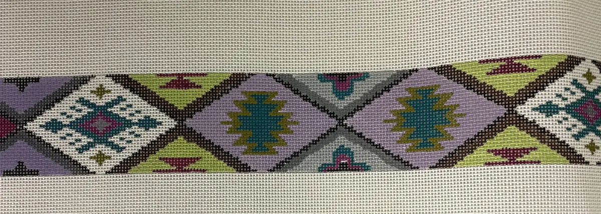 * Color Of Praise - Hb800 Purple And Turquoise Aztec Wide Purse Strap 1