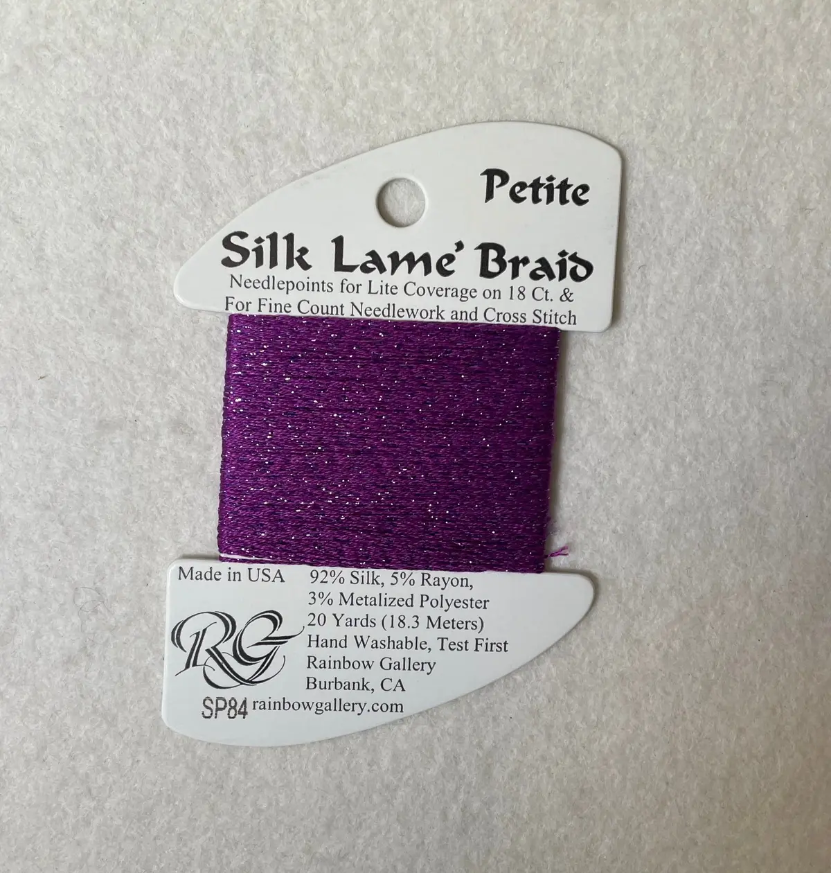Petite Silk Lame Braid Sp84 Dark Orchid 1