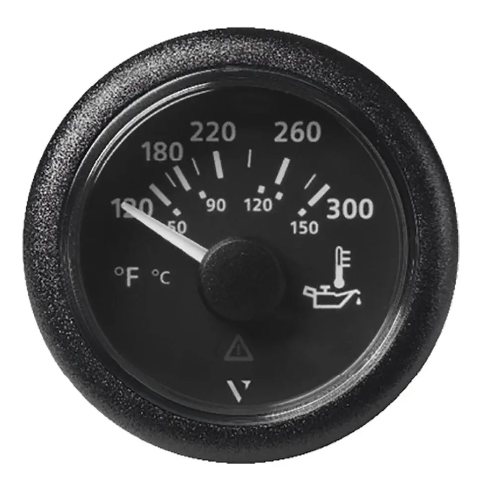 Veratron 52Mm (2-1/16") Viewline Oil Temperature Gauge 120-300F - Black Dial  Bezel [A2c59514165] 1