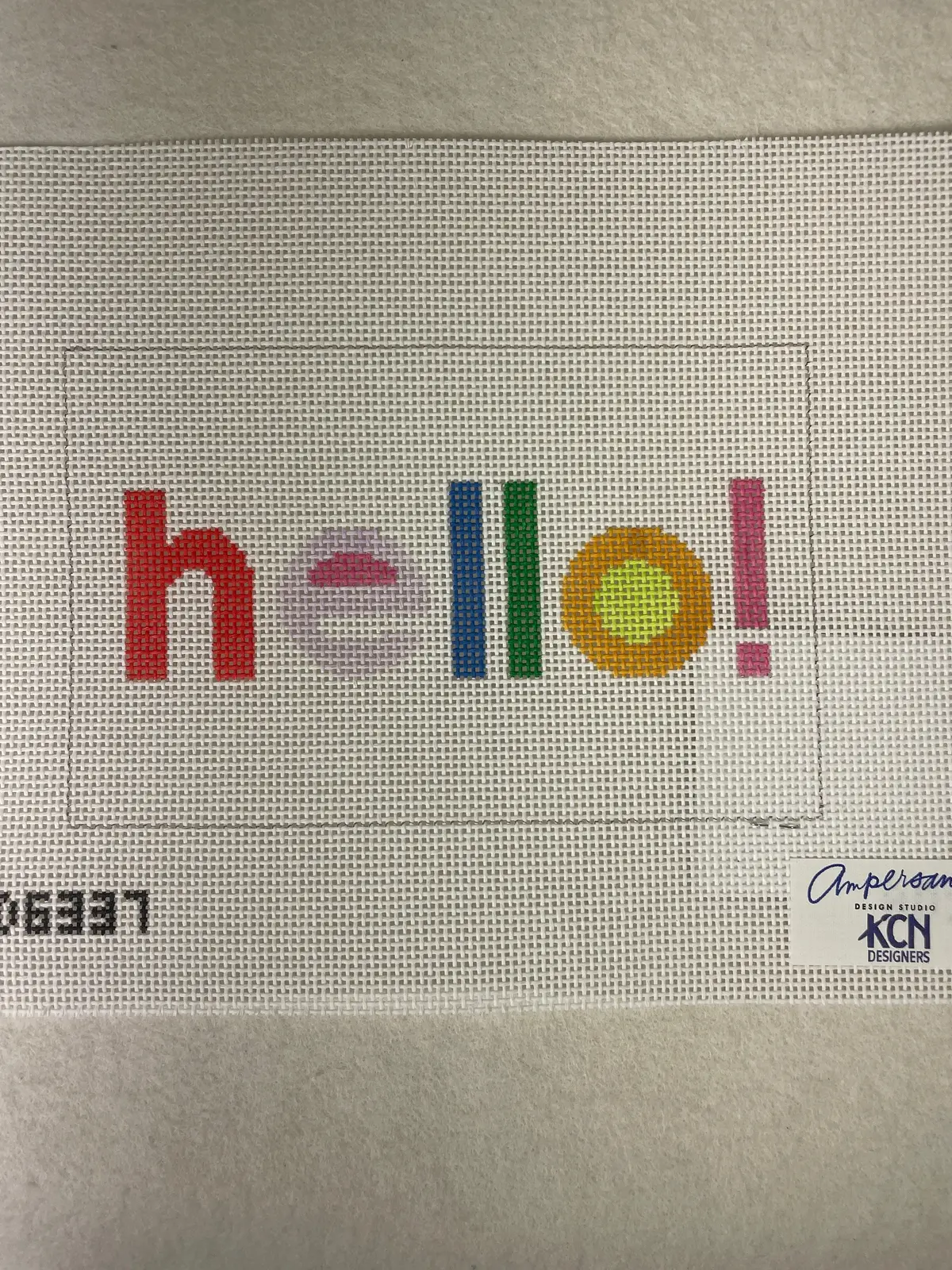 * Ampersand Design Studio Kcd6337 Hello Acrylic Purse Canvas 1