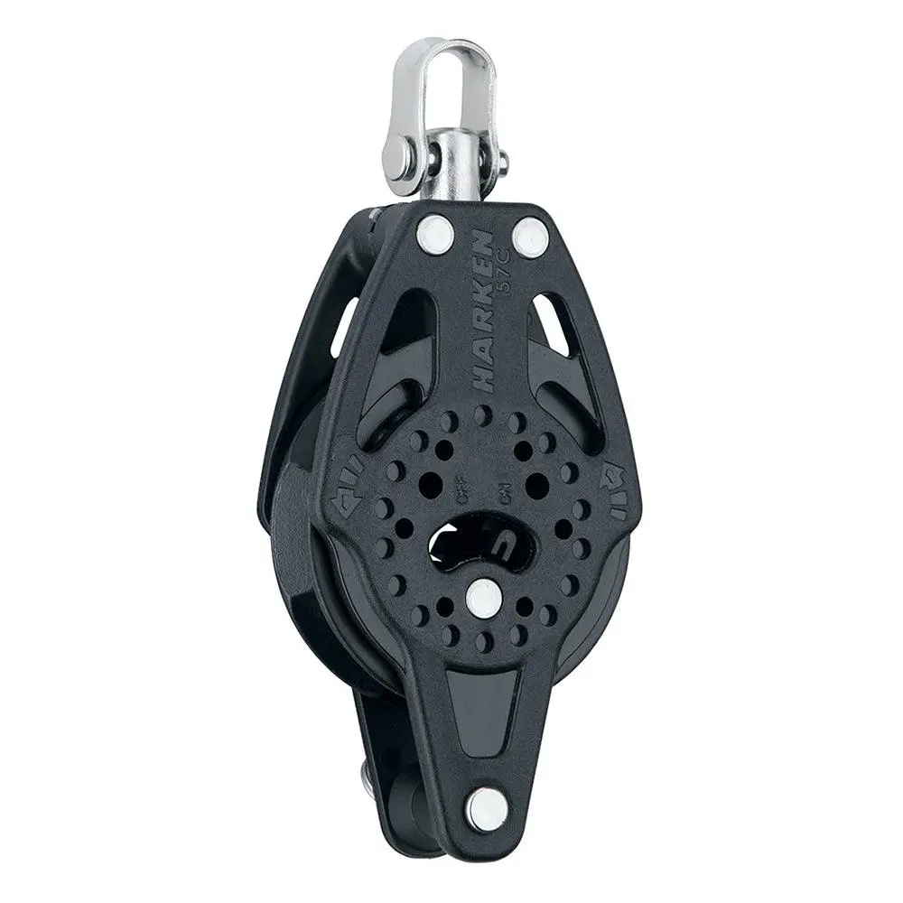 Harken 57Mm Carbo Single Ratchet Block W/Swivel  Becket [2136] 1