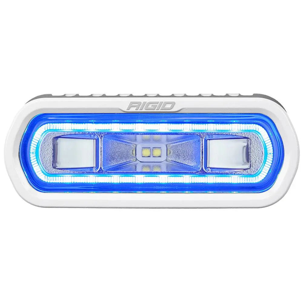 Rigid Industries Sr-L Series Marine Spreader Light - White Surface Mount - White Light W/Blue Halo [51101] 1