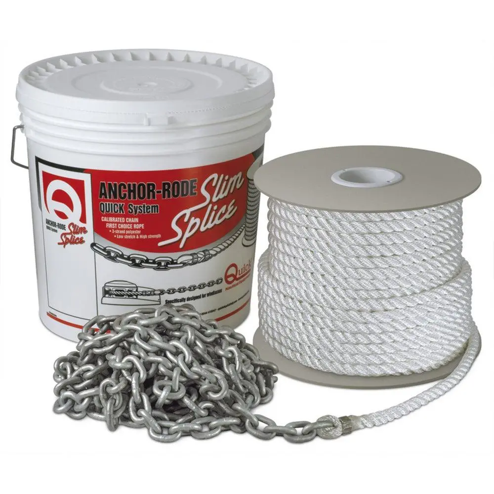 Quick Anchor Rode 25 - 8Mm Chain - 200 - 9/16" 3 Plait Rope [Fvc080391220q00] 1