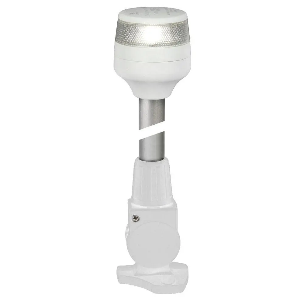 Hella Marine 2Nm All Round White Fold Down Pole Navigation Lamp - 8" - White Base [980960291] 1