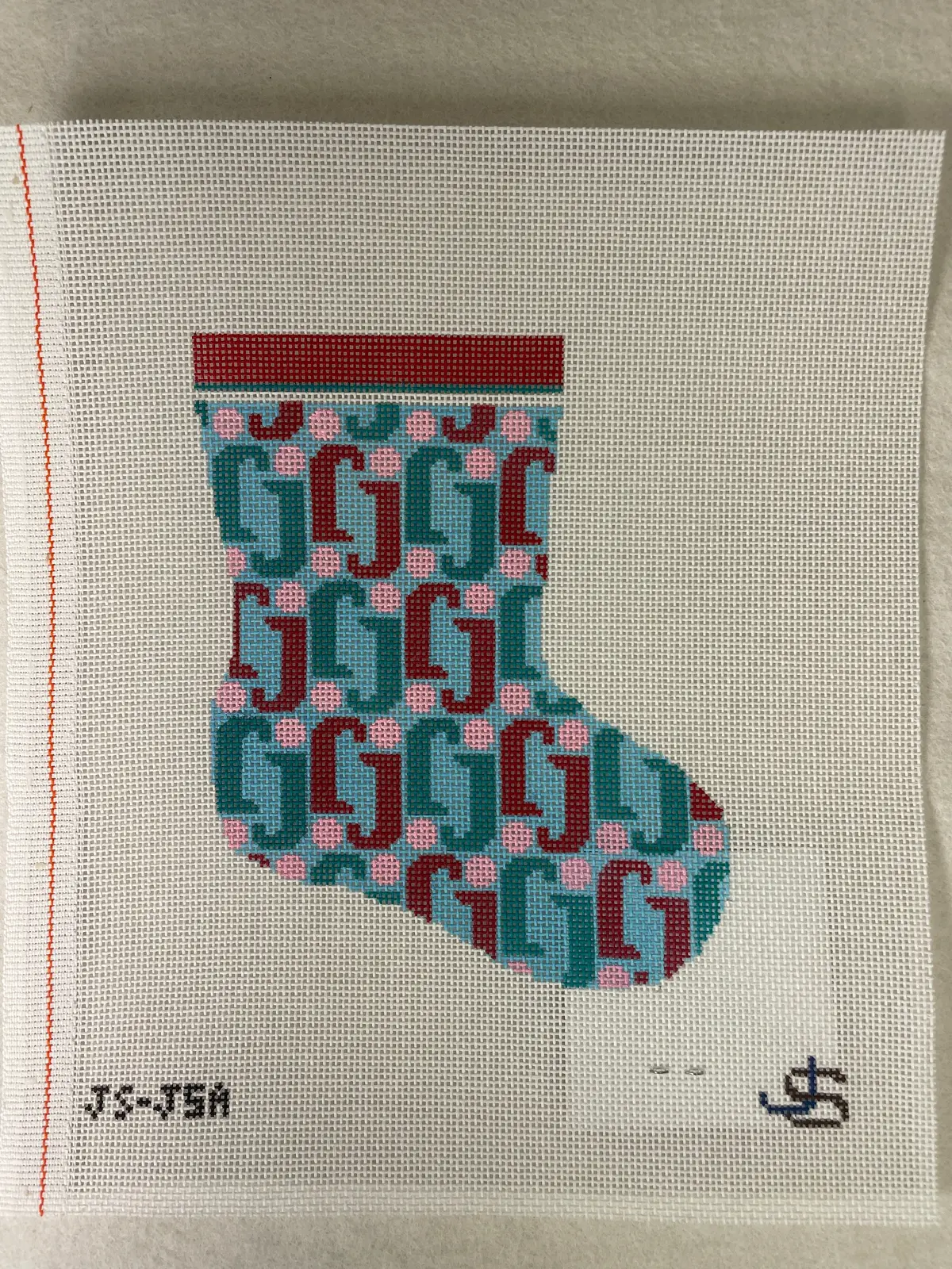 * Jeni Sandberg Jsh5a 'J' Letter Mini Christmas Stocking Ornament 1