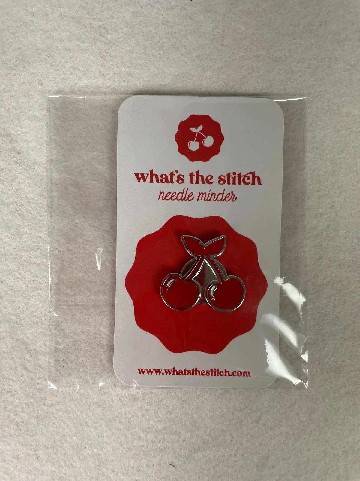 * What's The Stitch Needlepoint / Cherry Needleminder 1